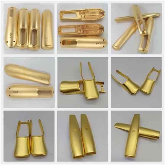 Display of Samples for Matte Gold Plating Processing