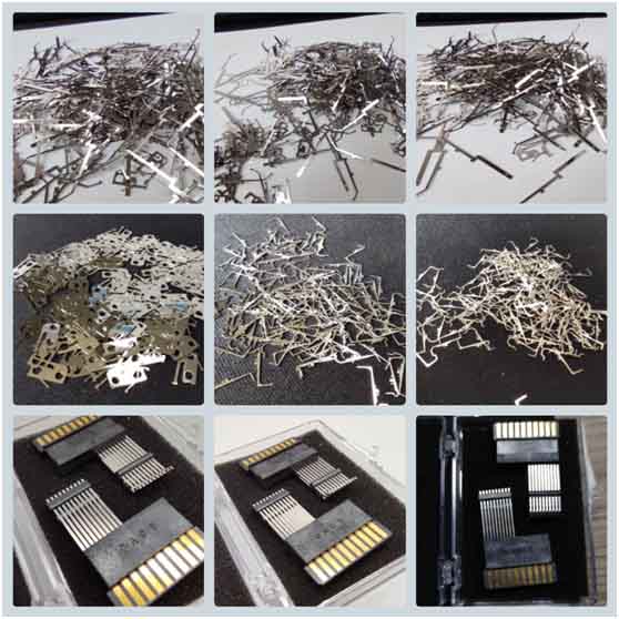 Display of sample cases for palladium plating processing 8907