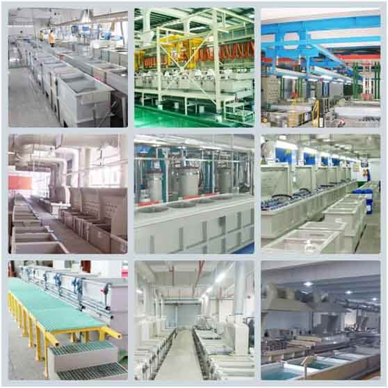 Palladium plating processing production line display