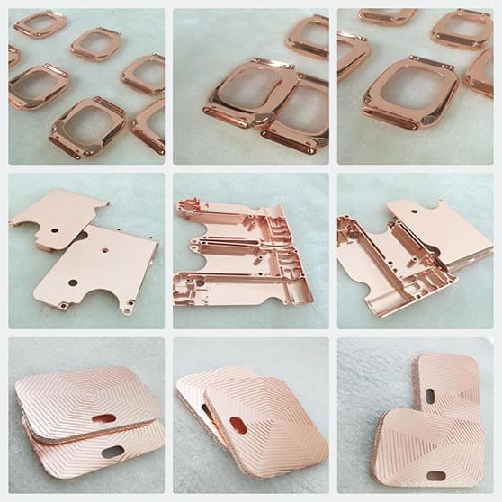 Rose Gold electrophoresis coating