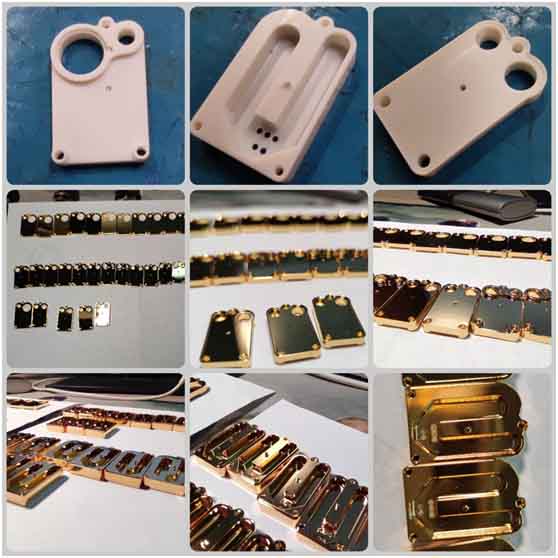 gold plating of plastic parts 654